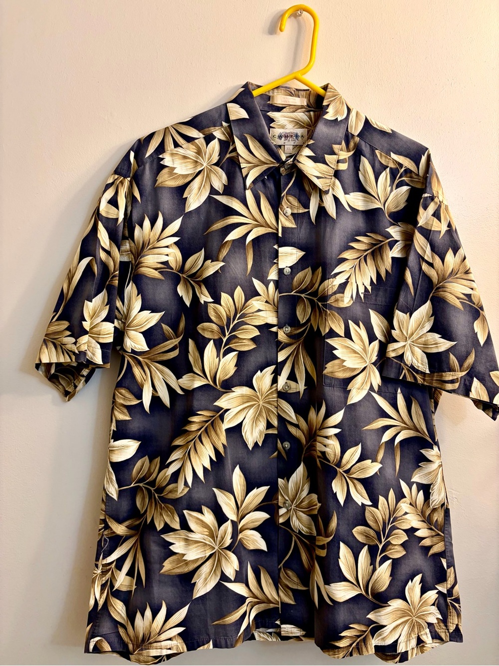Campia Moda Men's Vintage Short Sleeve Tropical Hawaiian Shirt - Size XL